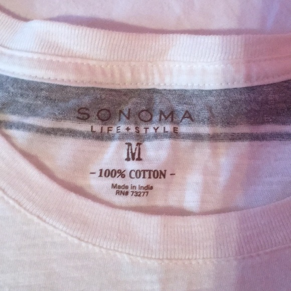 Sonoma Grey/White Short Sleeve Shirt Medium - Picture 3 of 5